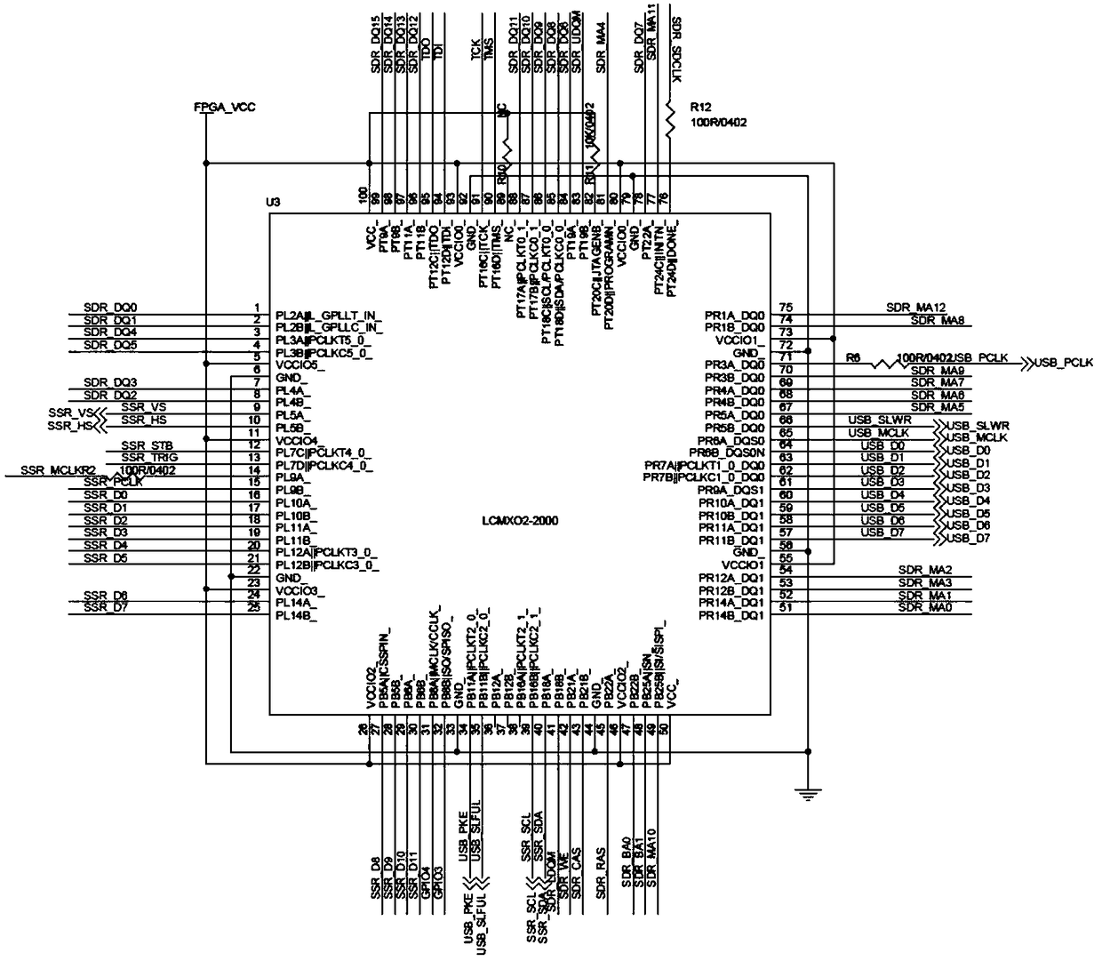 Single-channel iris detection device