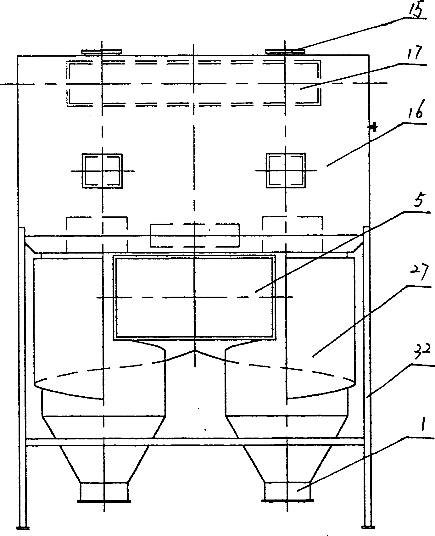 Combined high-effective wet desulfurization dust-removing equipment