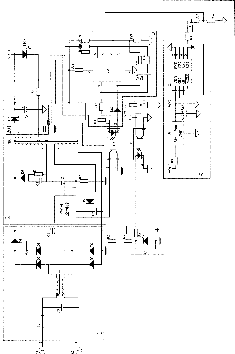 Dimming device for light-emitting diode lamps with graded dimming