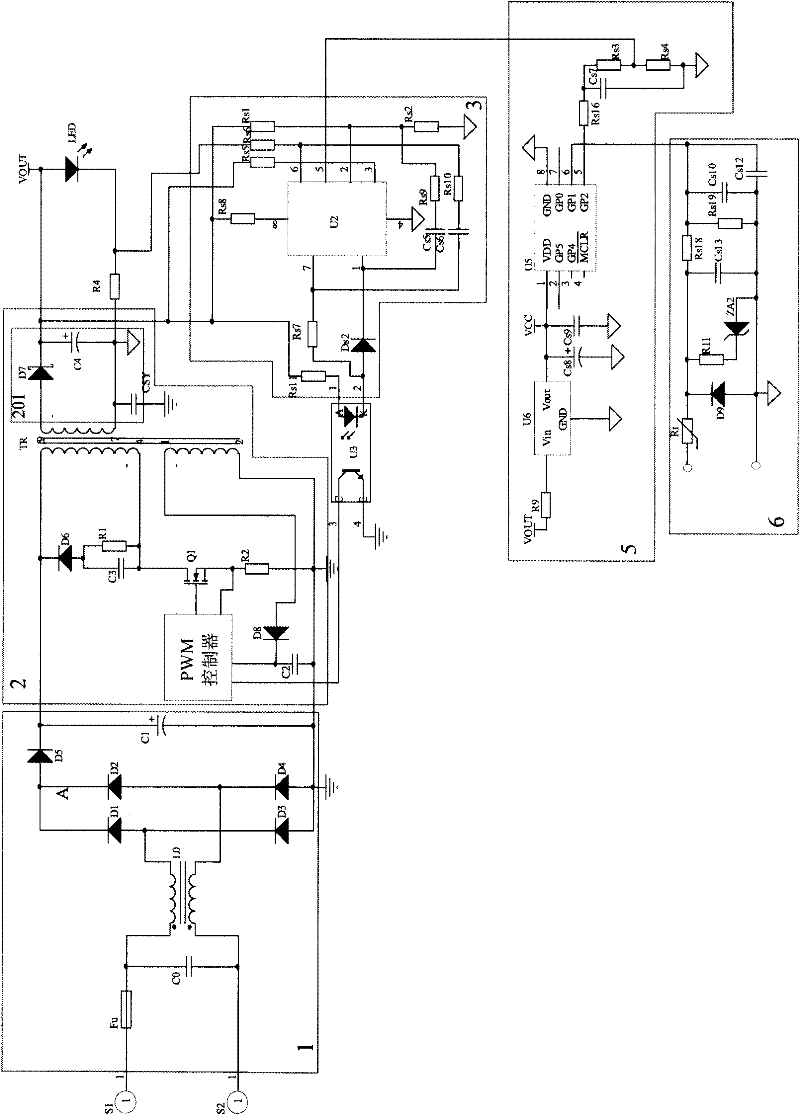 Dimming device for light-emitting diode lamps with graded dimming