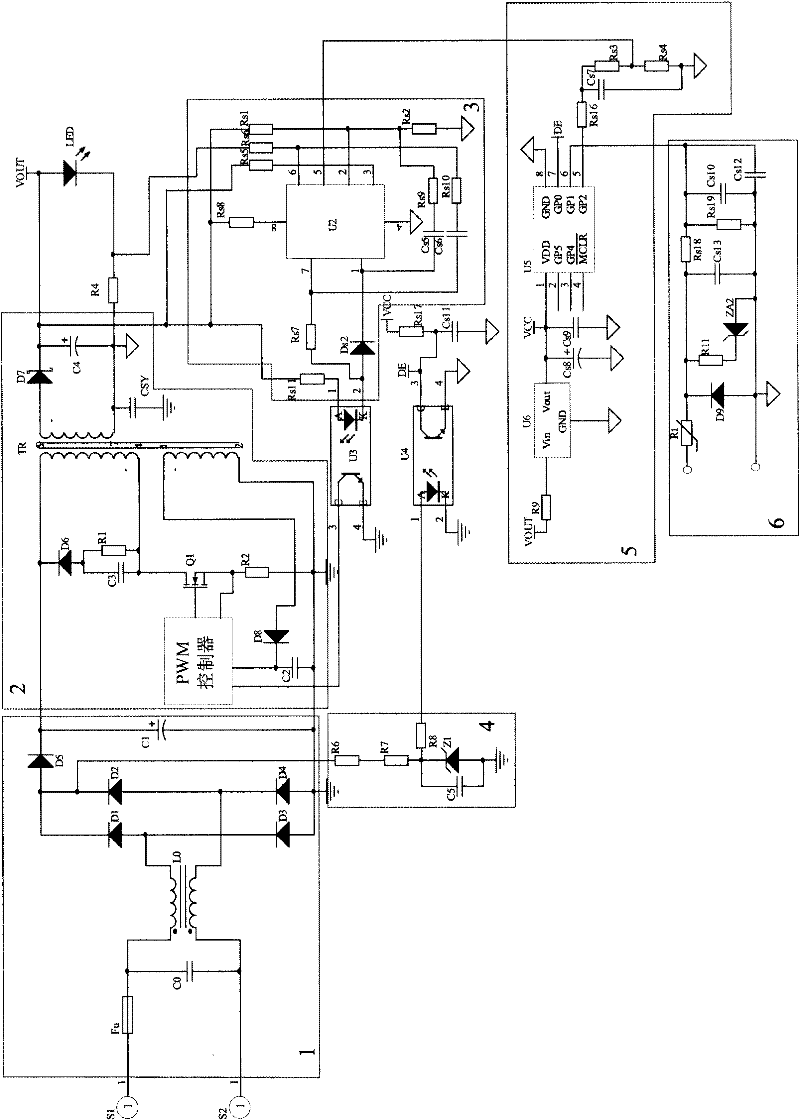 Dimming device for light-emitting diode lamps with graded dimming