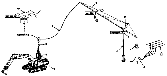 Power supply system of cable type electric excavator