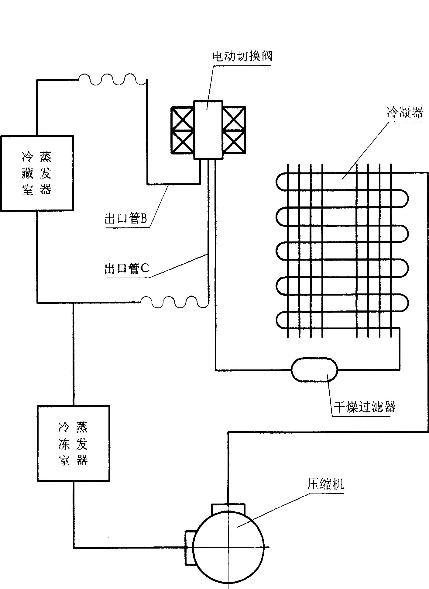 Electric change-over valve