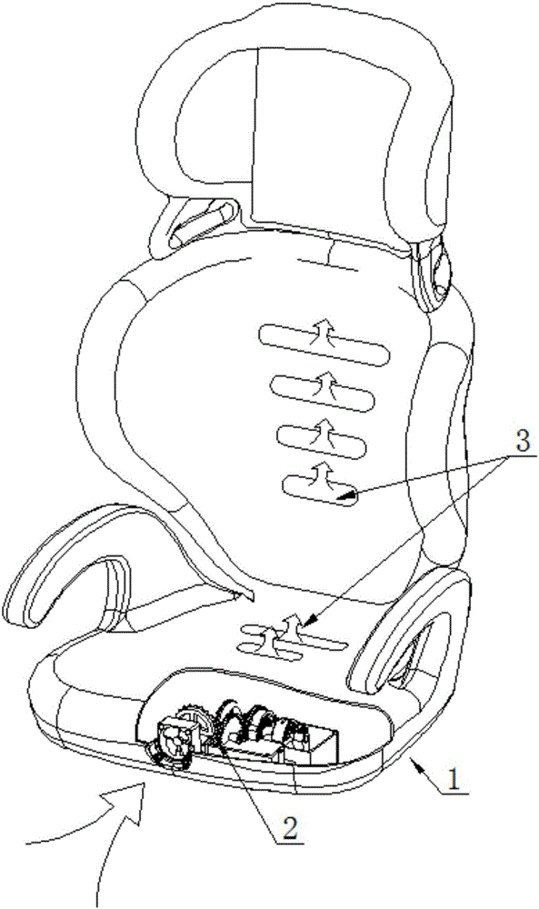 Automatic energy-saving ventilation child safety seat