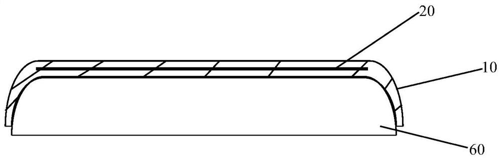 Curved screen protective film and manufacturing method thereof