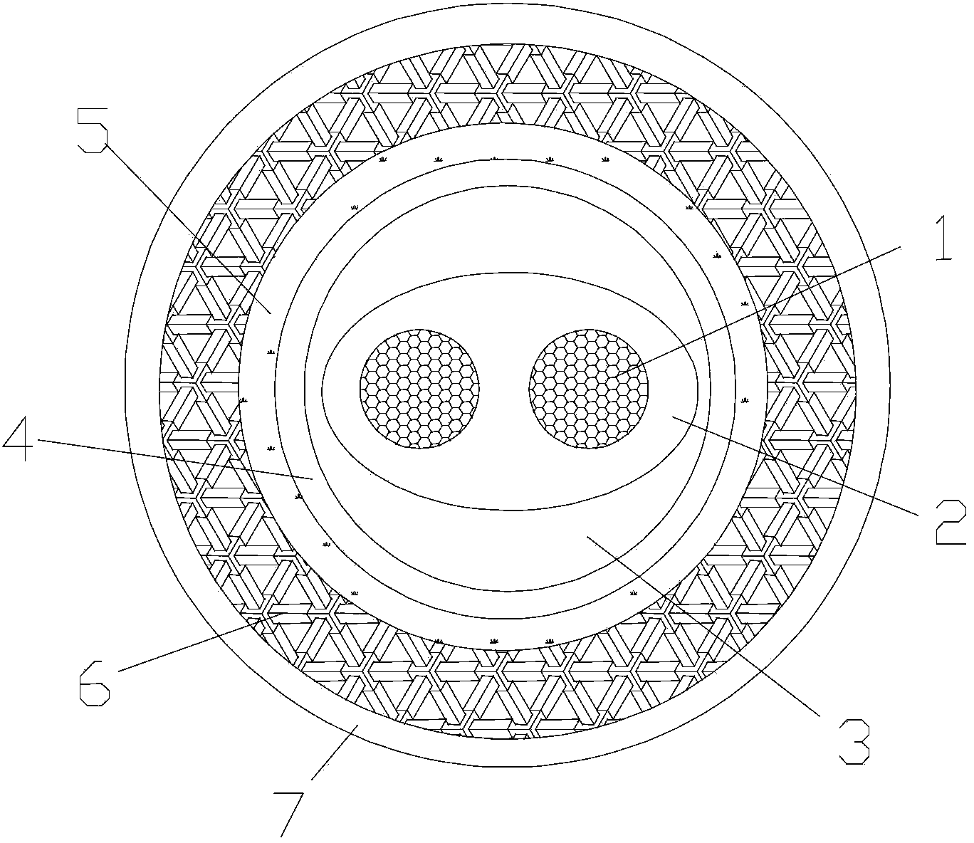 Fiber heating flexible cable