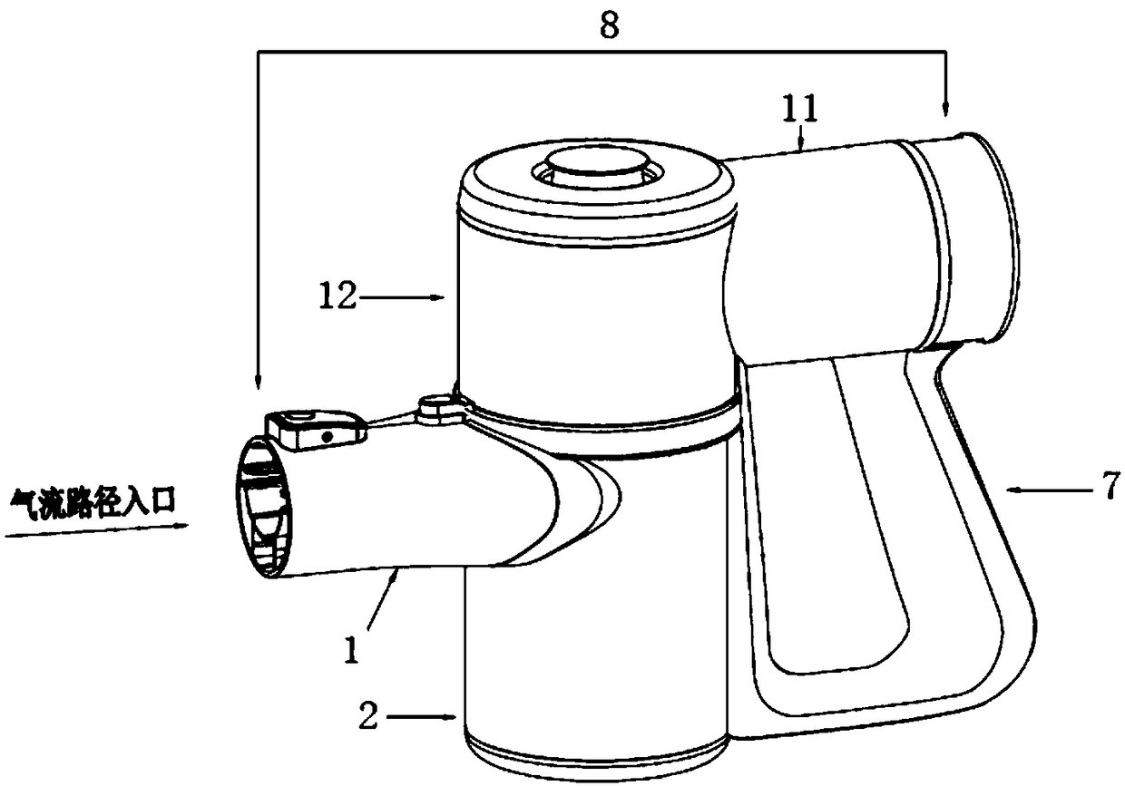 Shock-absorbing and noise-reducing hand-held vacuum cleaner