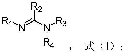 CO2 oil displacement method adopting amidino compound