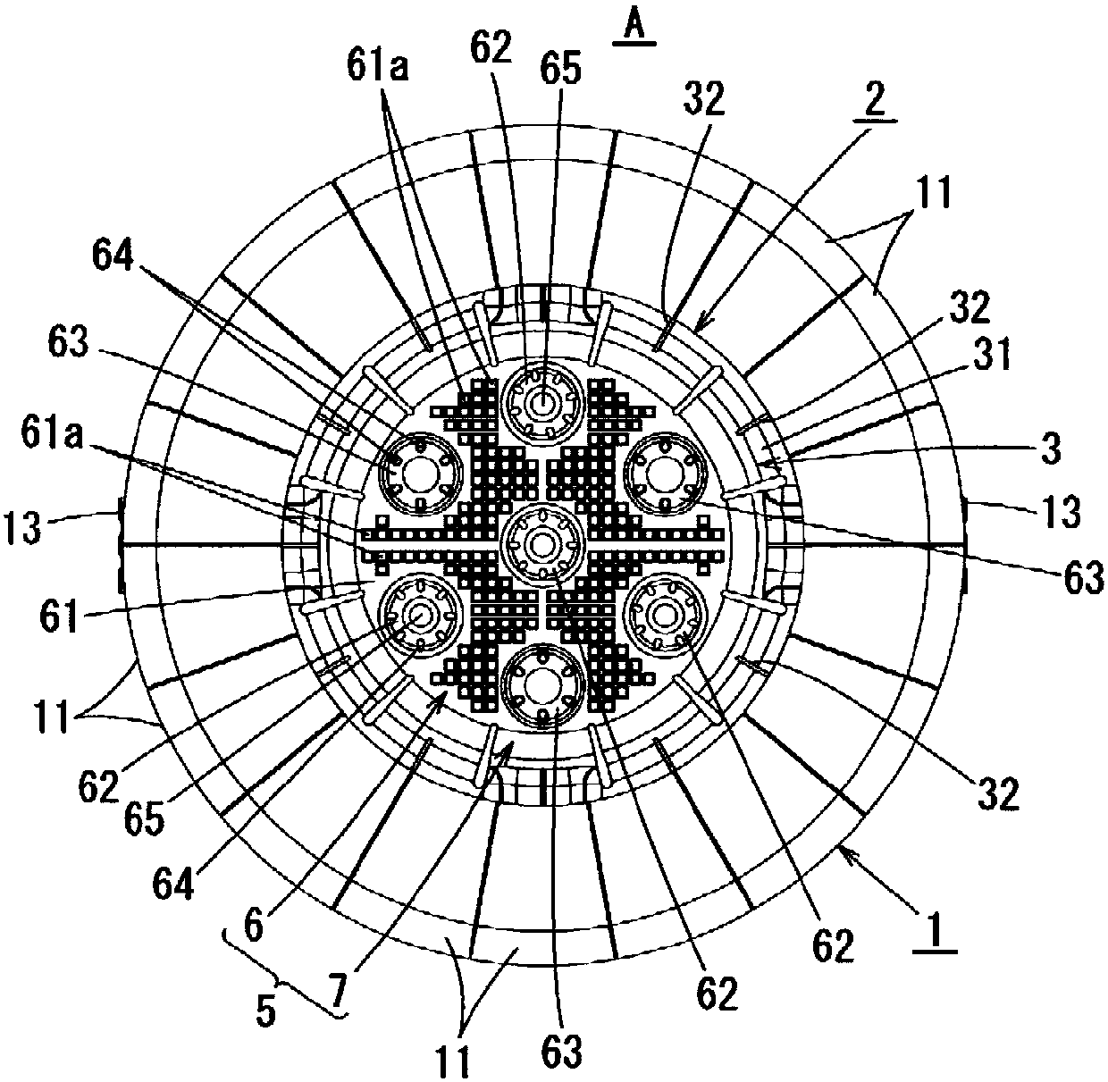 Bottom member of planter and planter using said bottom member