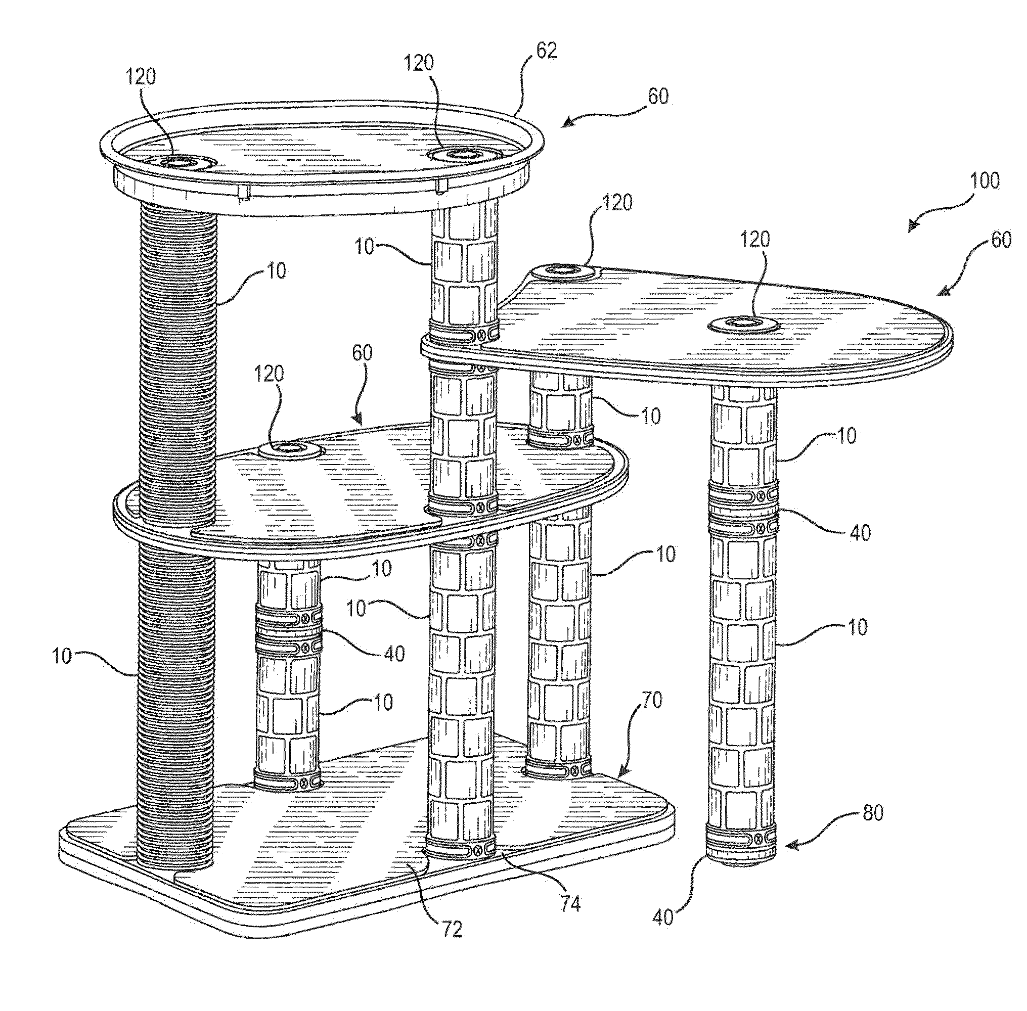 Modular animal exercise structure