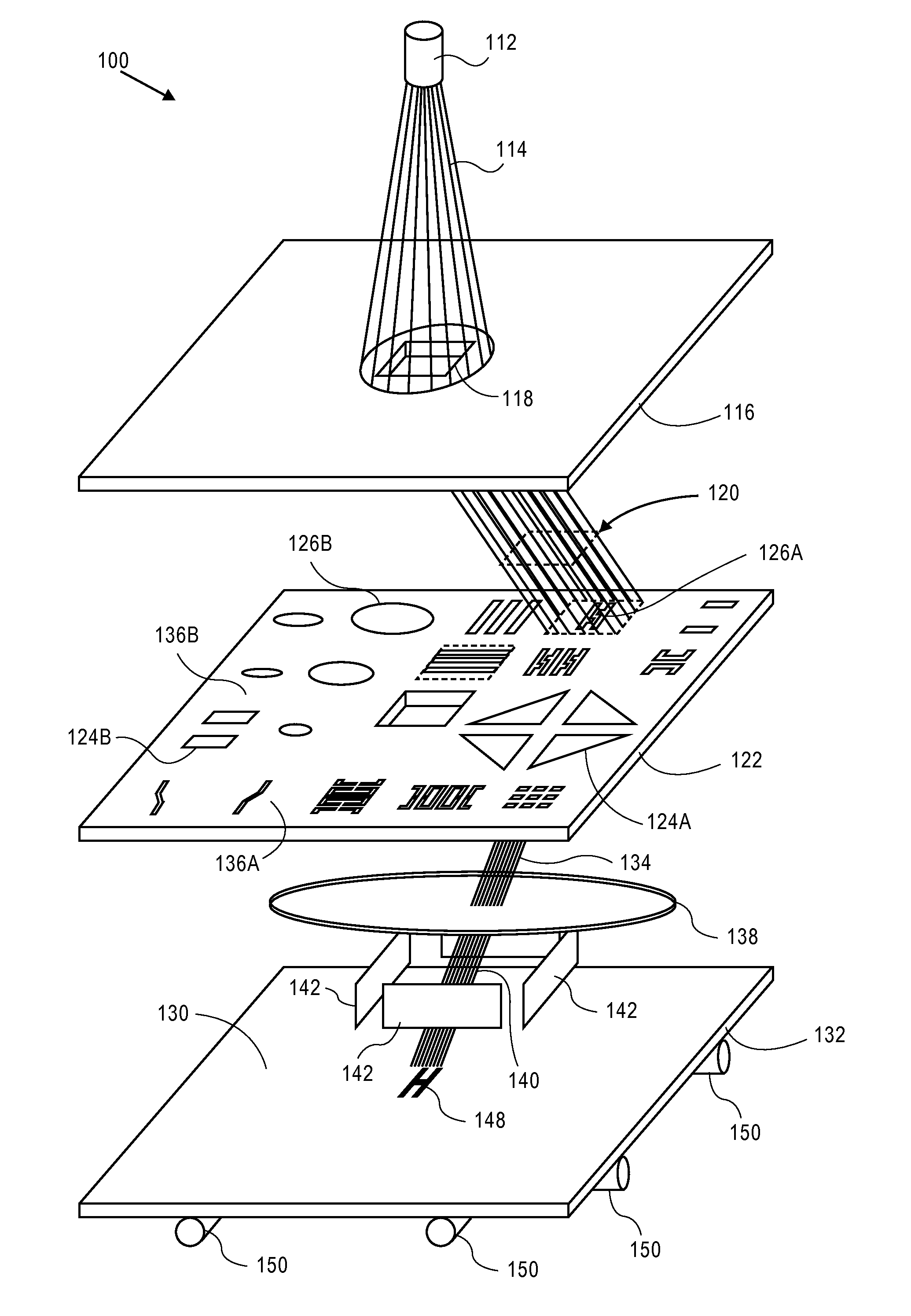 Method and system for fracturing a pattern using charged particle beam lithography with multiple exposure passes having different dosages