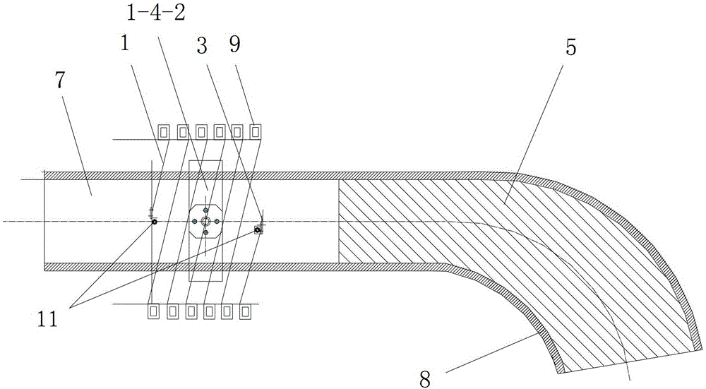 Detachable electromagnetic induction heater for diameter-expanded bend-pushed large-diameter elbow