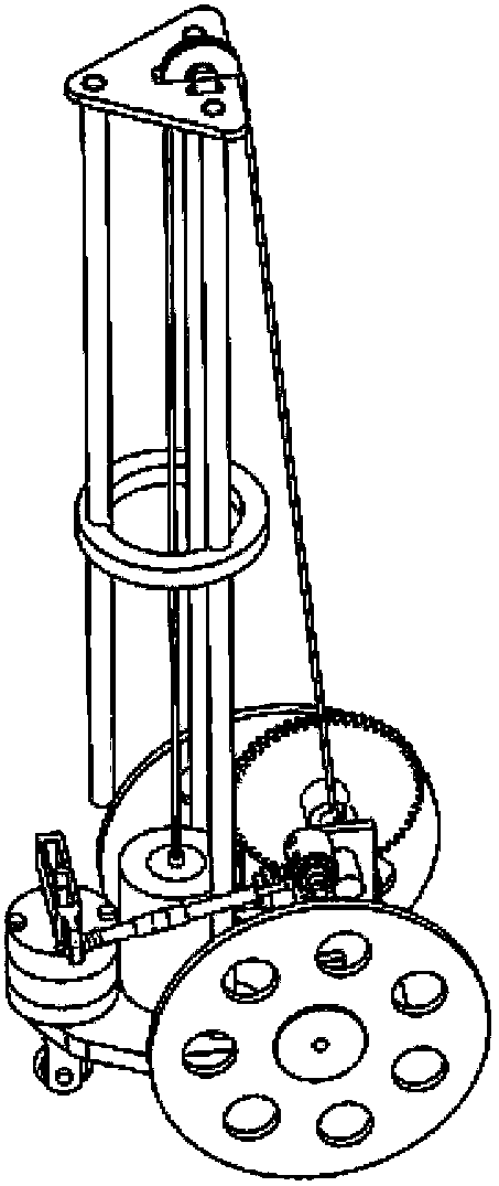 Self-propelled trolley driven by gravitational potential energy and capable of travelling around splay route