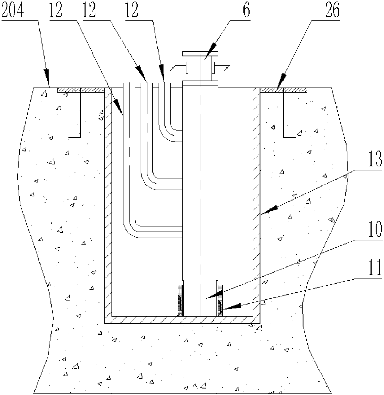 Pile foundation type test well building method