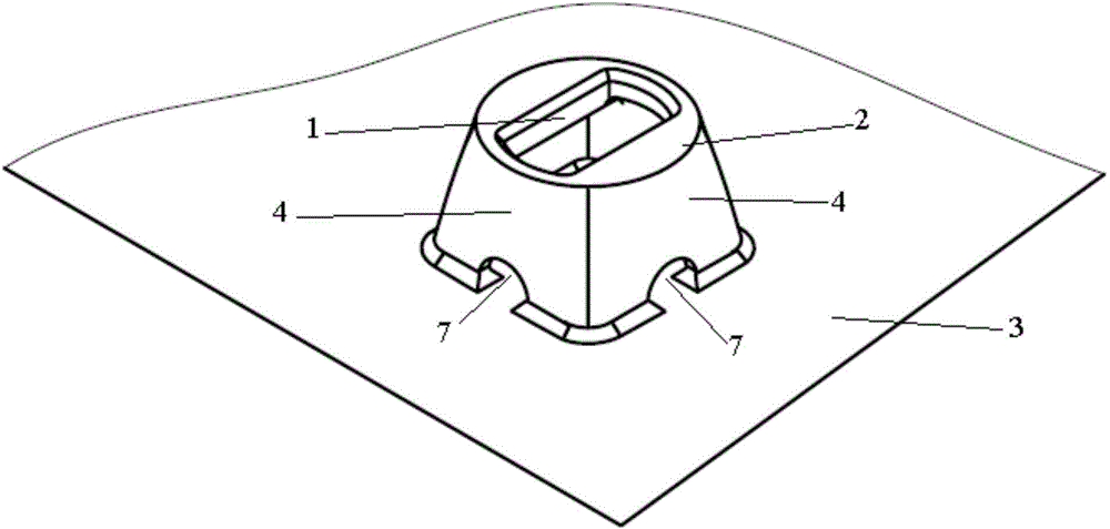 Raised foundation used for lashing of container