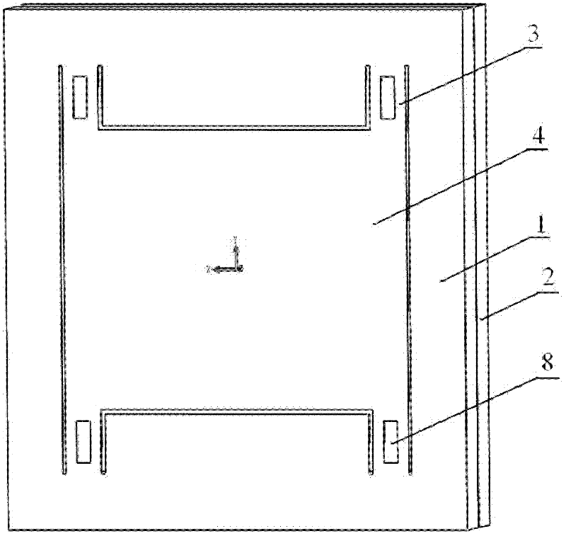 A hole-slit double-bridge acceleration sensor chip and its preparation method