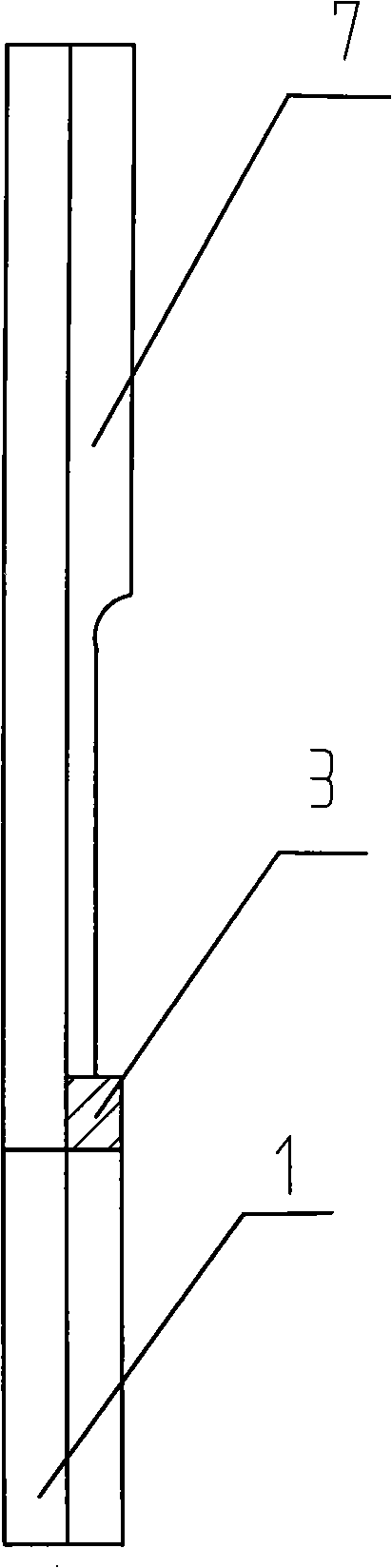 Test paper strip for testing bovine leukemia antibody with colloidal gold immune chromatography and preparation method thereof