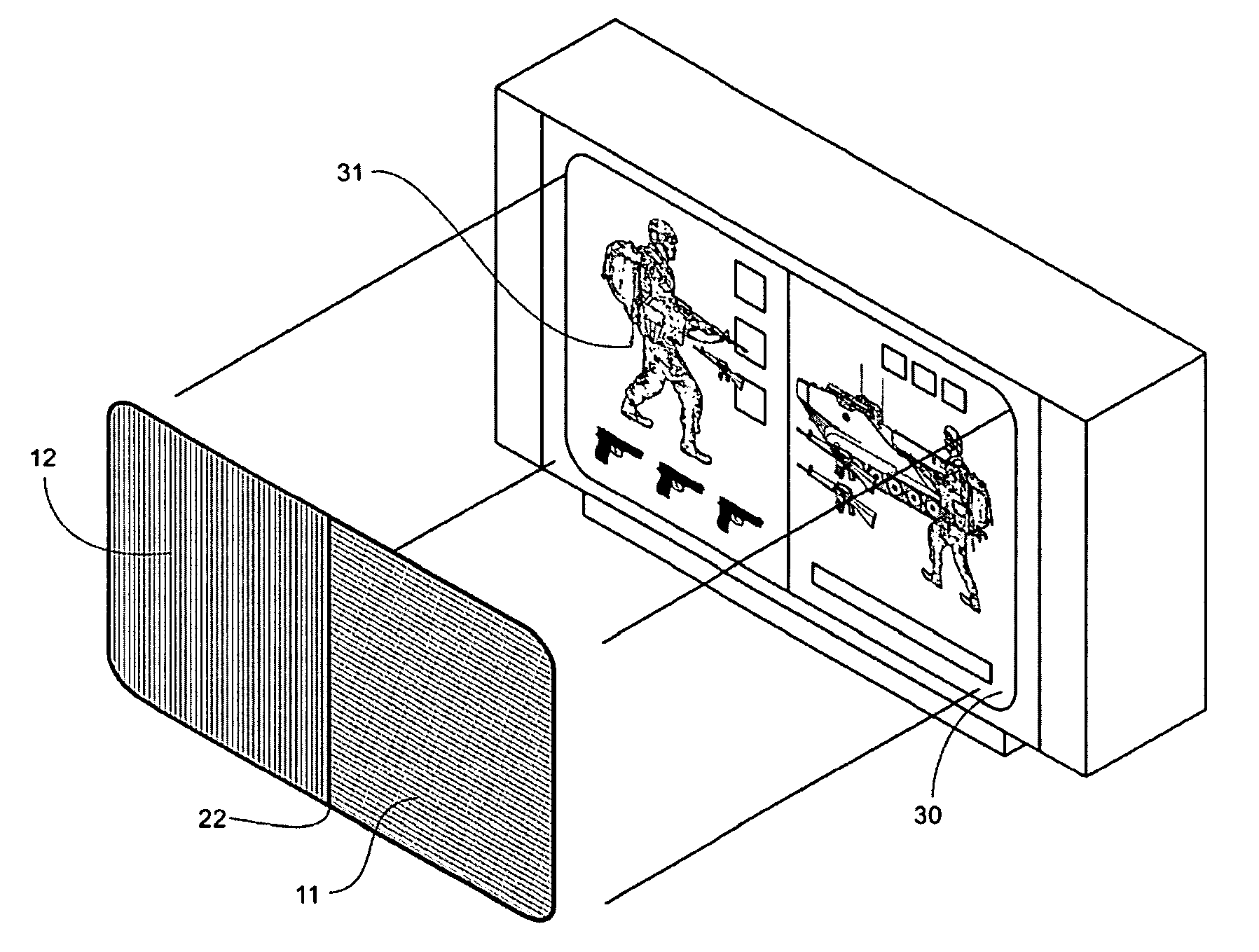 Split screen discrete viewing method