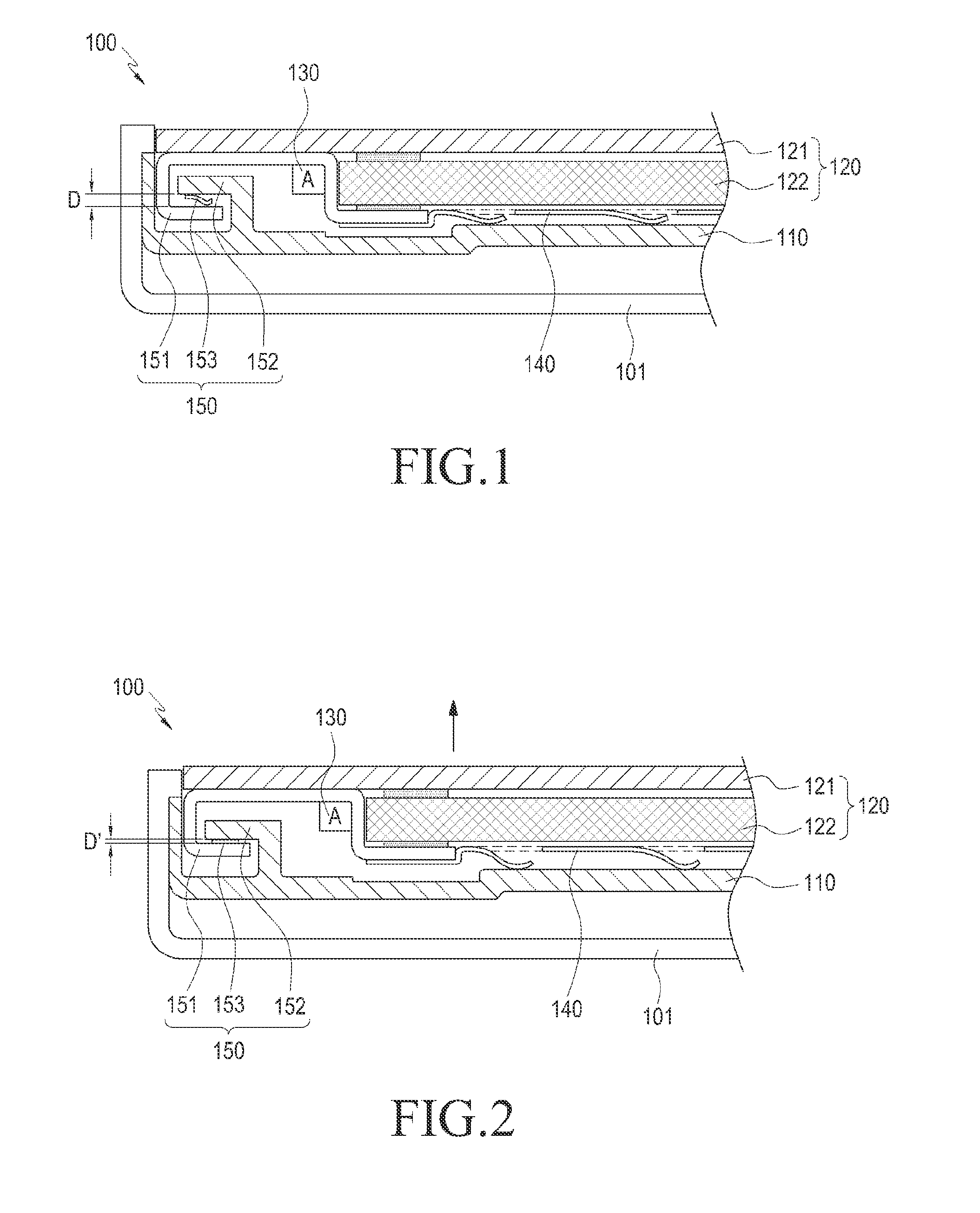 Electronic device having floating panel