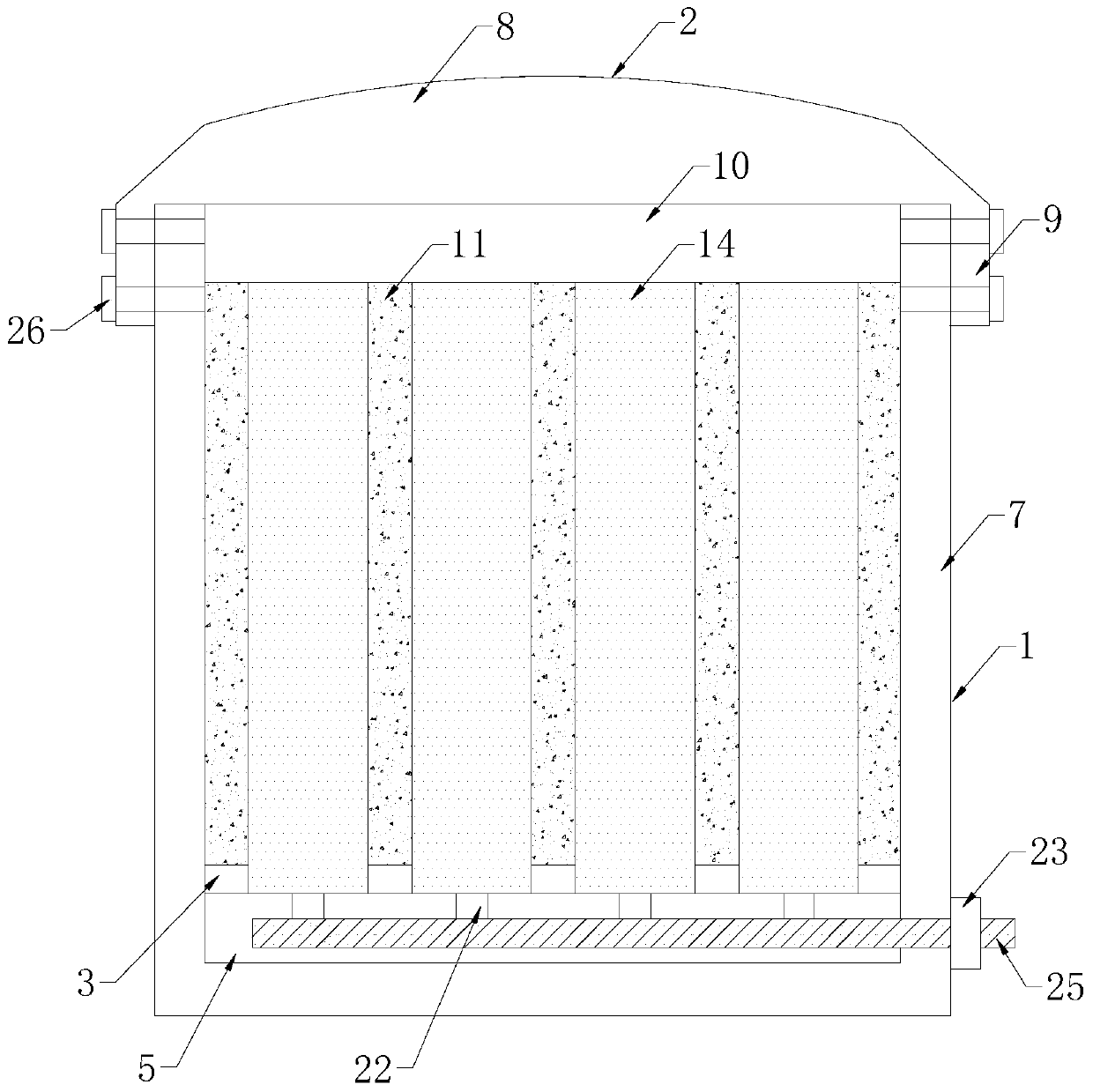 New energy battery module with long service life