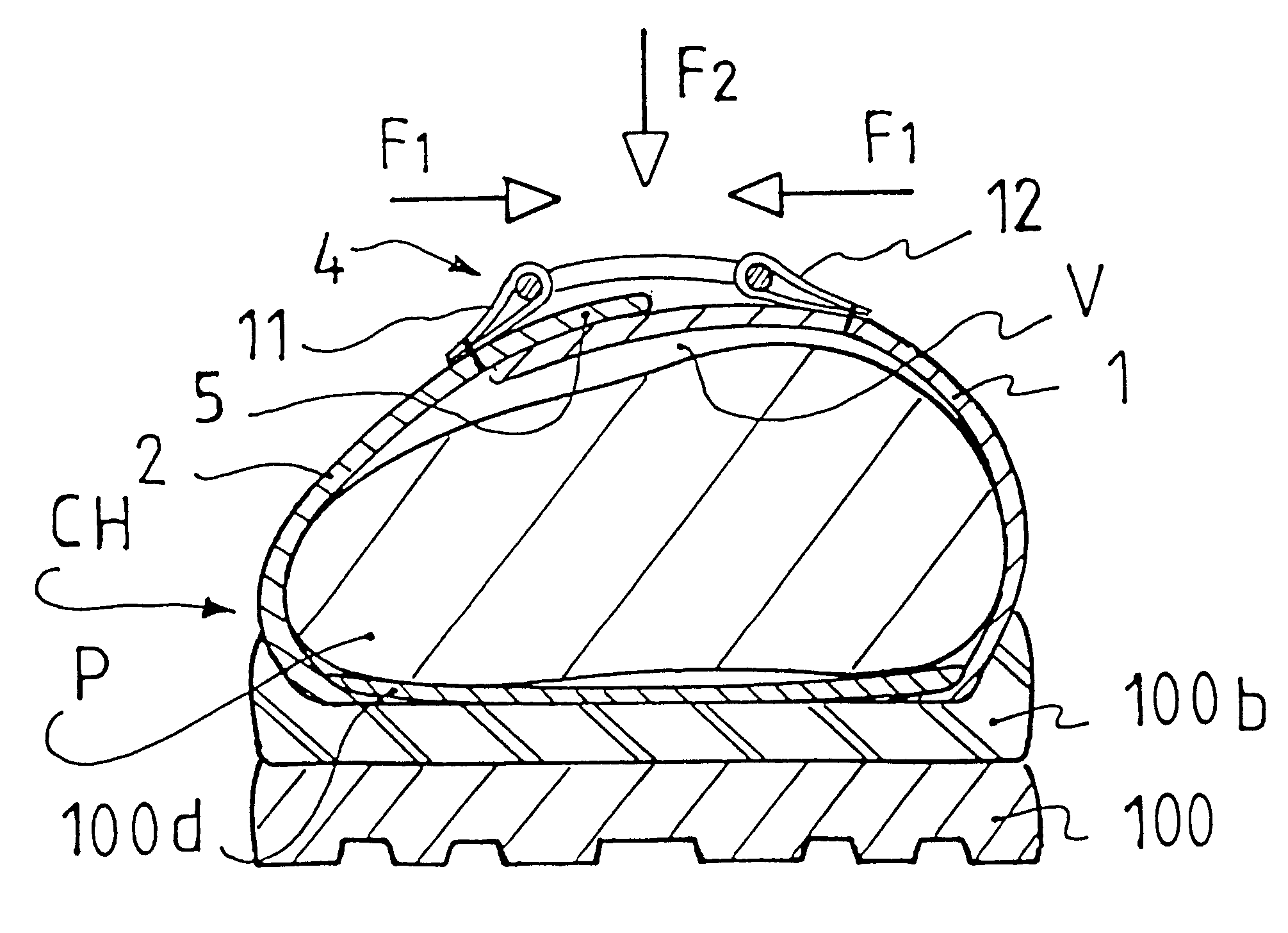 Tightening device for footwear, and an article of footwear incorporating such tightening device