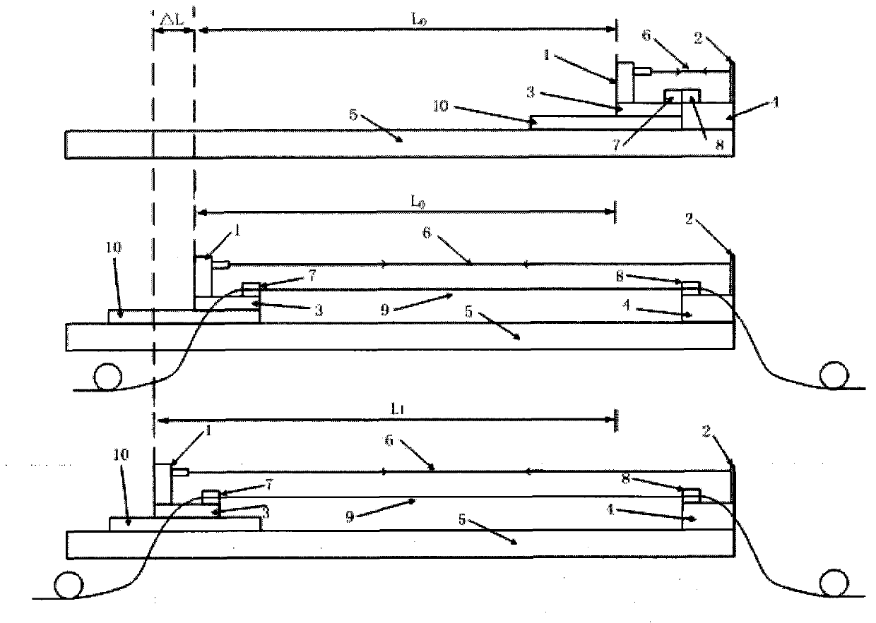 Long-distance large-range optical fiber strain generating device and generating method