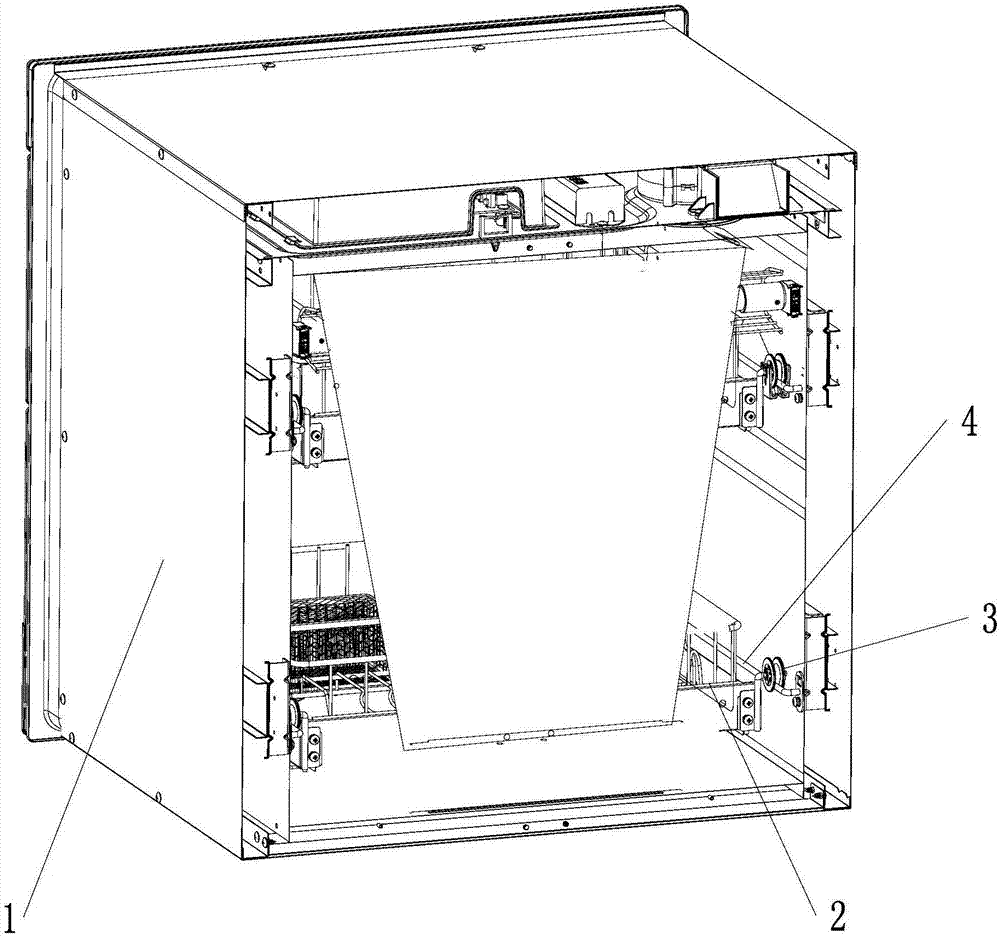 Pulley stable structure and disinfection cabinet