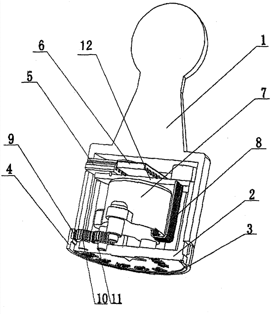 A kind of official seal with rotatable outer ring and encryption method thereof