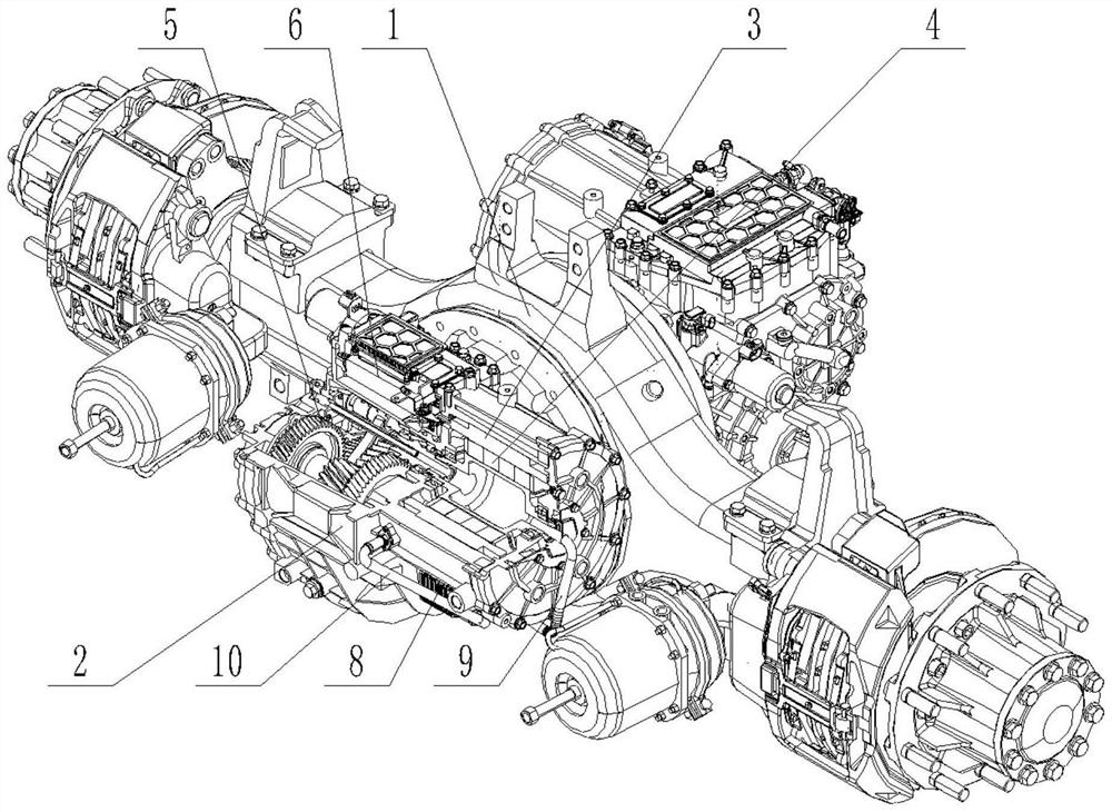 All-in-one integrated commercial vehicle electric drive axle