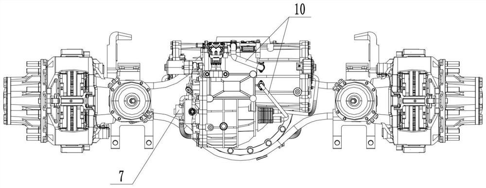 All-in-one integrated commercial vehicle electric drive axle