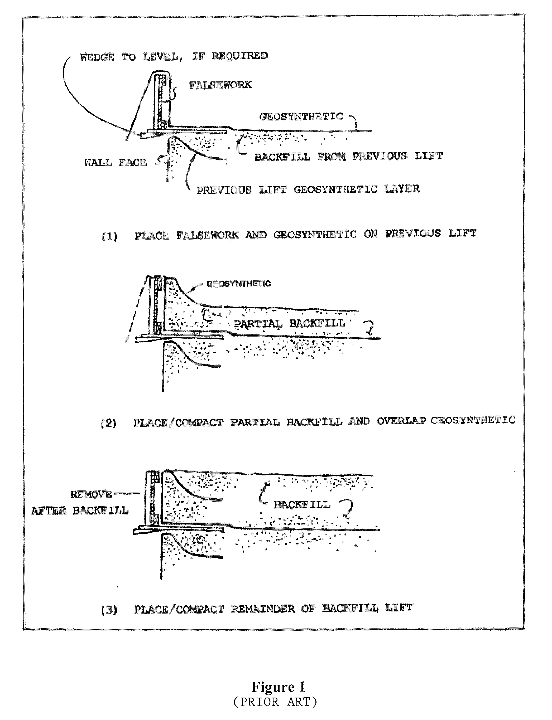 Internally braced geosynthetic wrapped system for constructing stabilized-earth walls and slopes