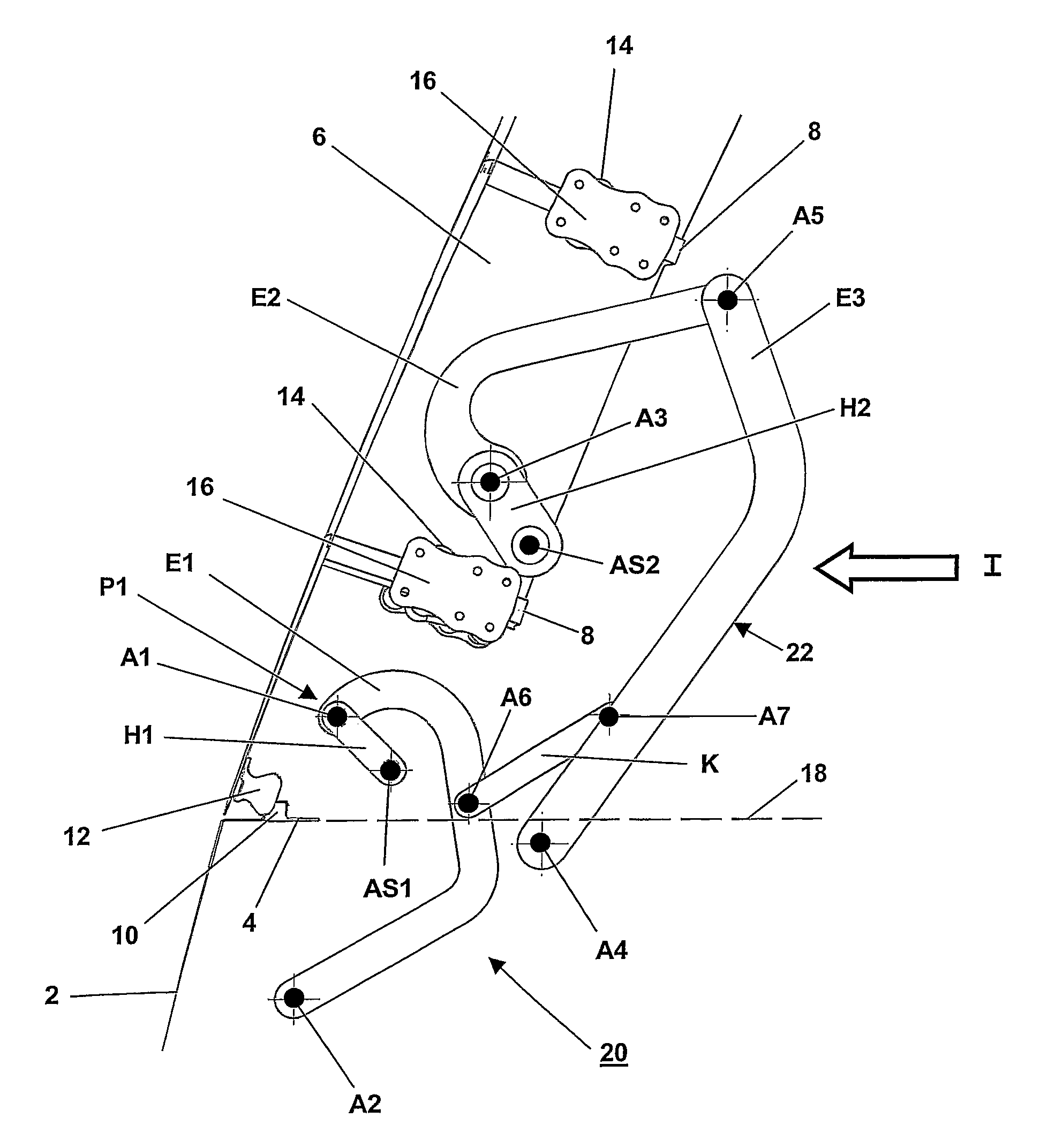 Aircraft door arrangement with an aircraft door that swings by 180 degrees