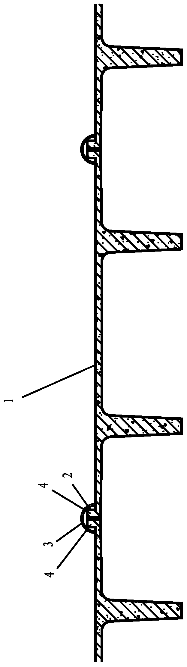 Double-T plate joint connecting structure