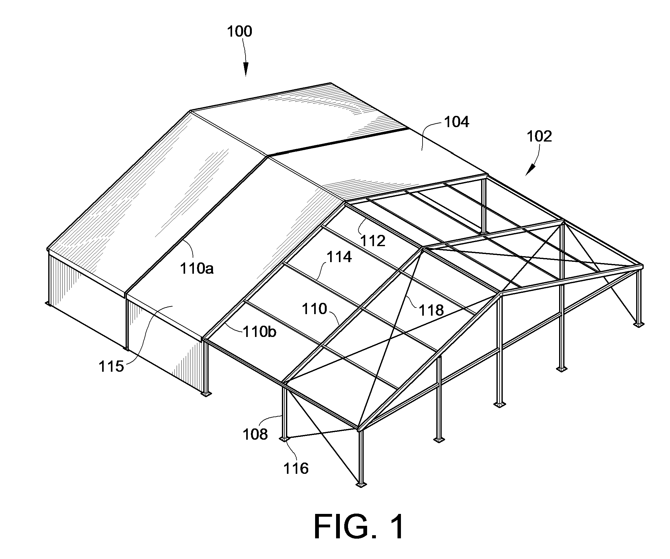 Tent rafter end cap and tent incorporating same