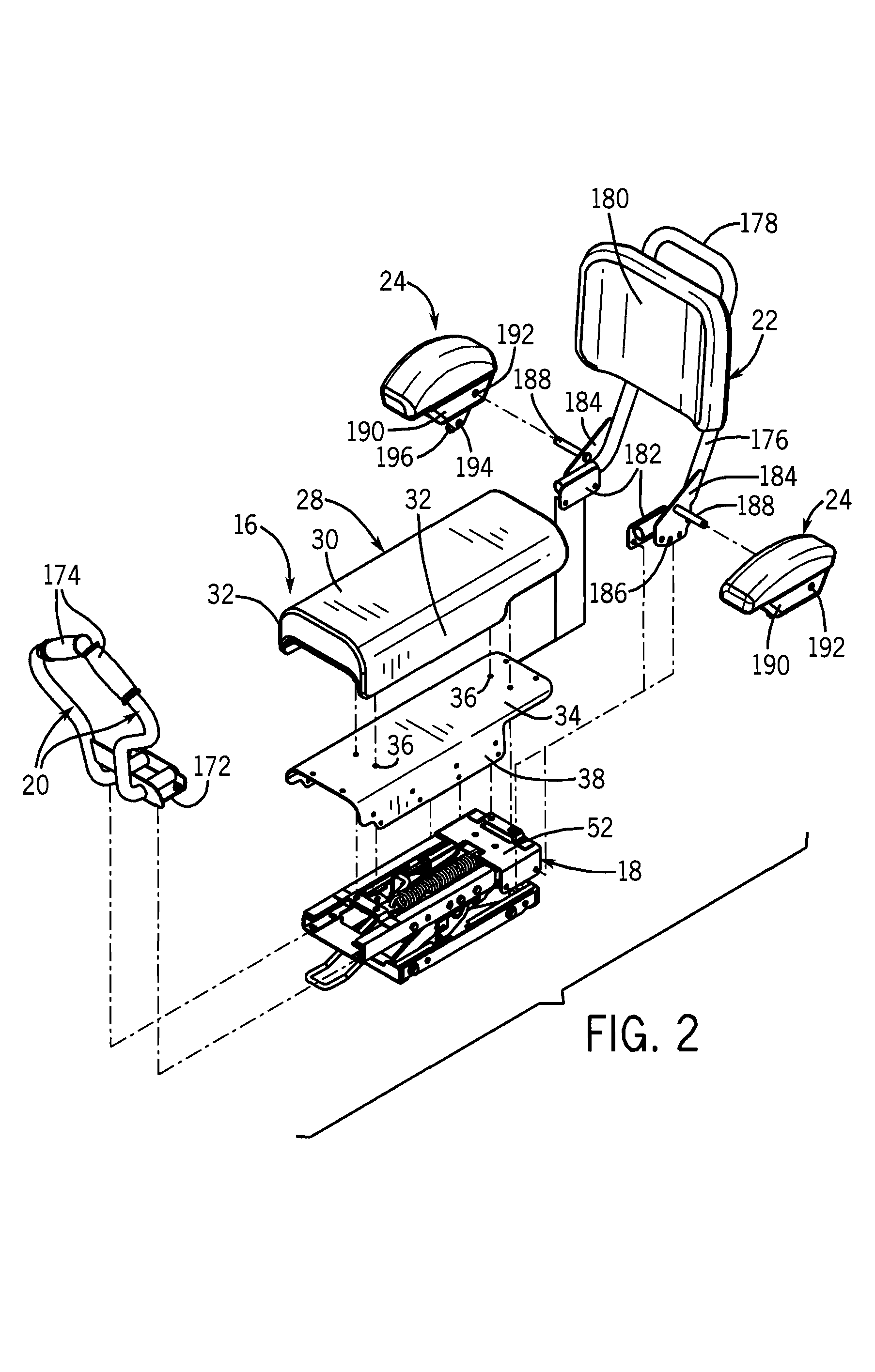 Adjustable jockey seat assembly