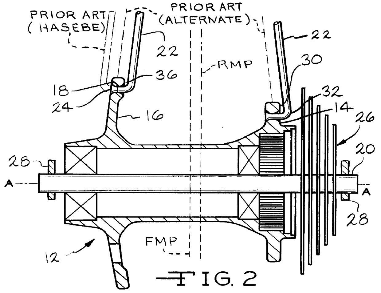 Tensioned spoked bicycle wheel assembly and hub therefor