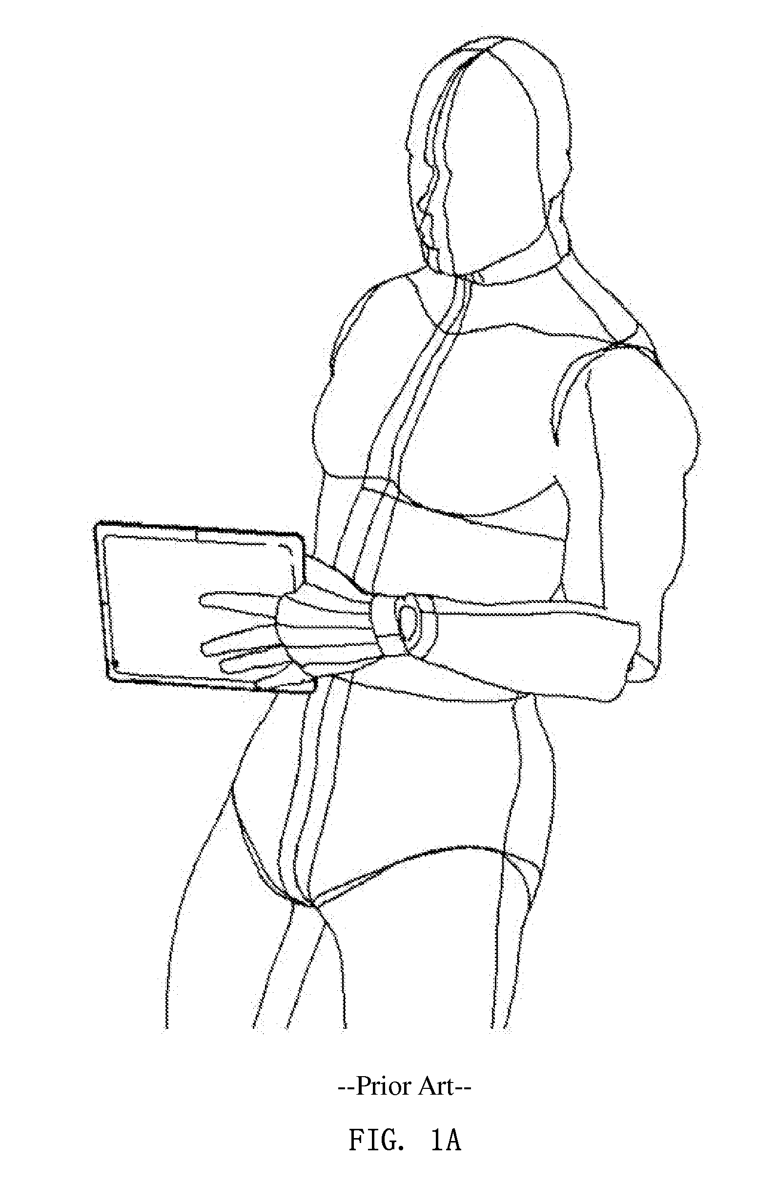 Cover with handle structure for facilitating hold a device and method of using the same