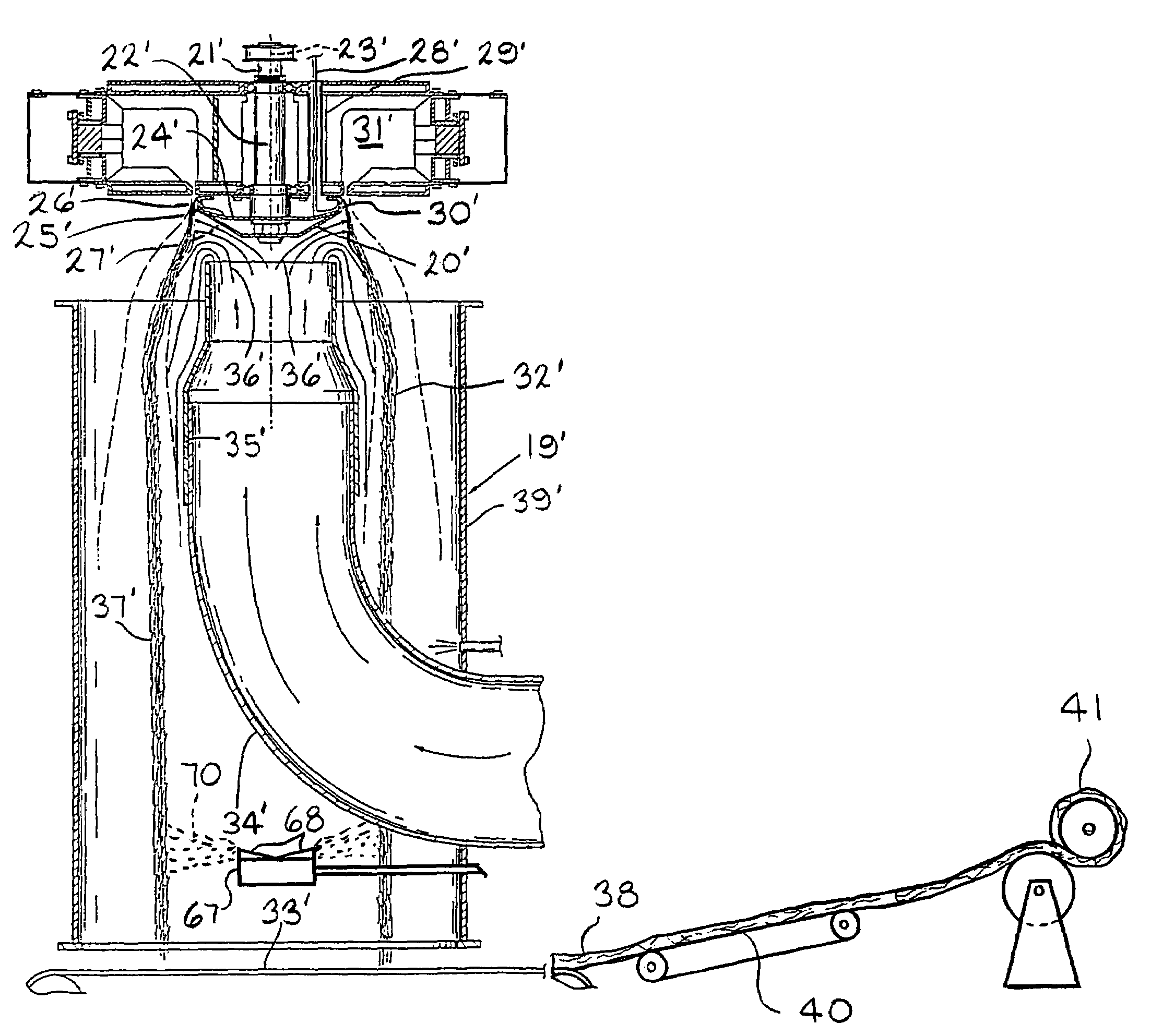 Mat of glass and other fibers and method for producing such mat