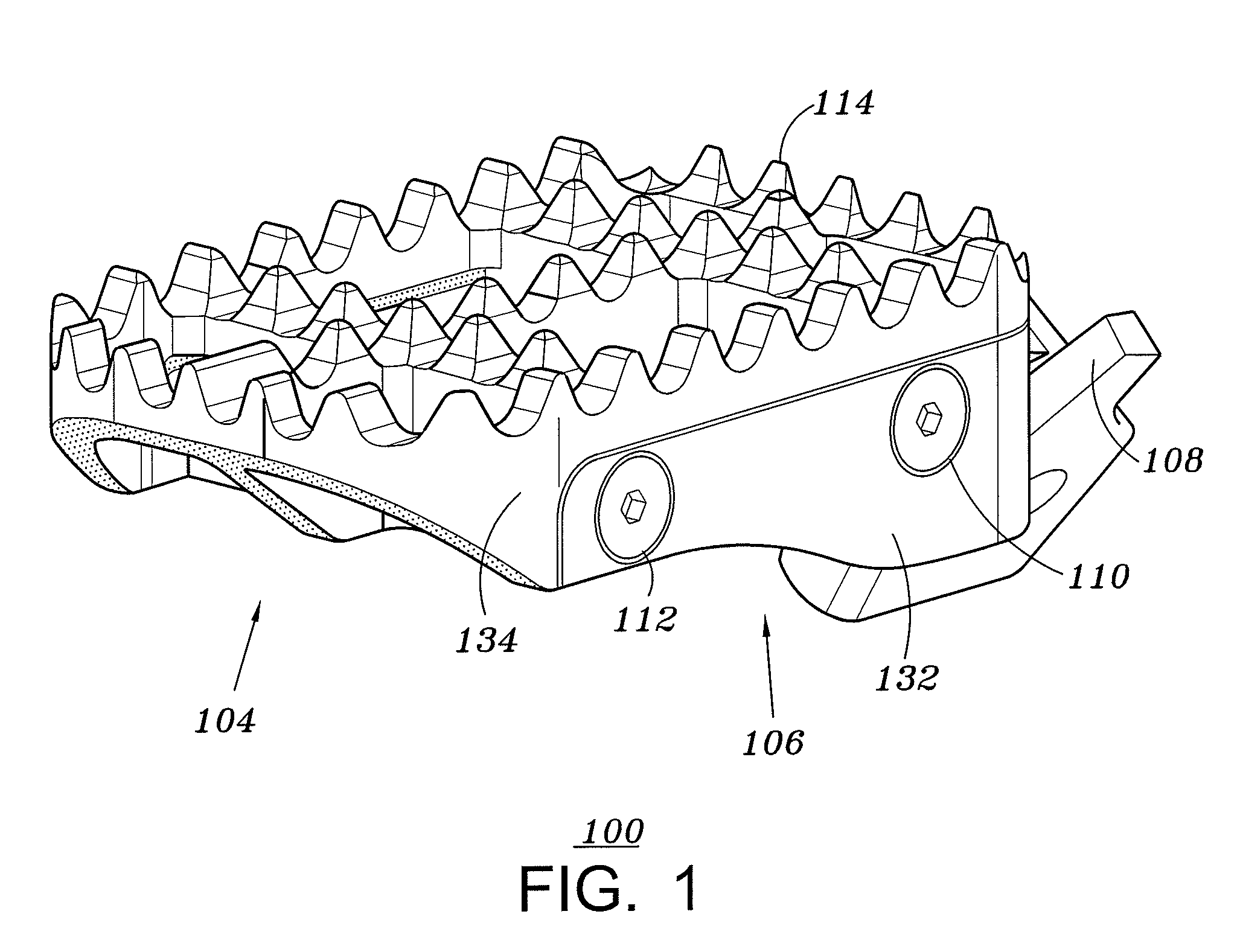 Foot peg with replaceable cleat component