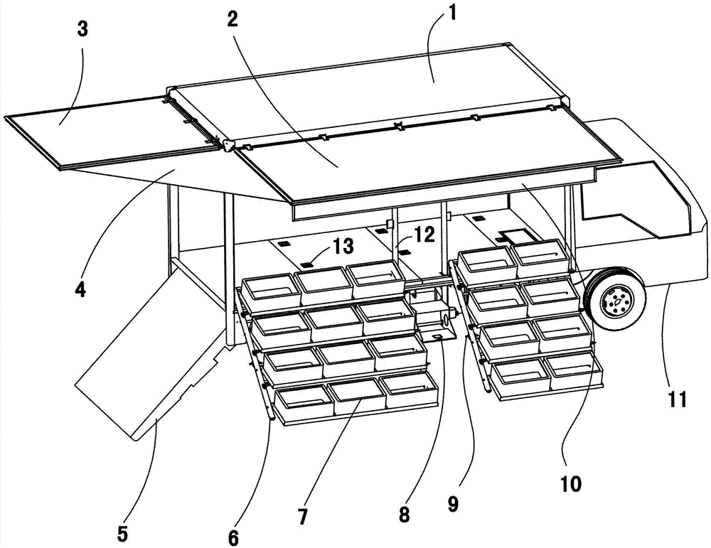 Vegetable sell vehicle