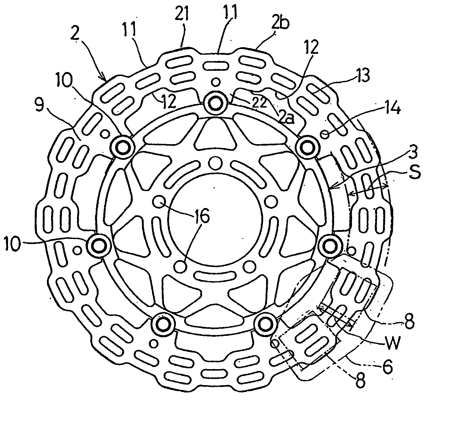 Brake disc for automotive disc brake assembly