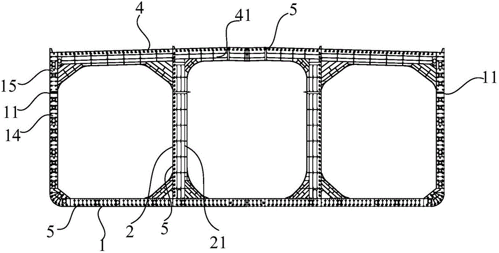 Cargo oil tank for floating oil storage unit