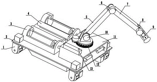 Beverage bottle/can automatic collecting and classifying robot