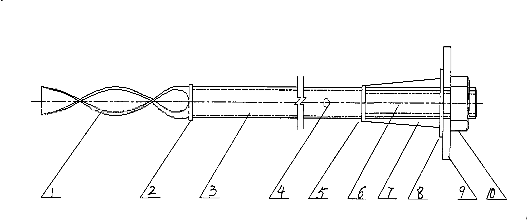 Special-shaped wall integral anchor rod