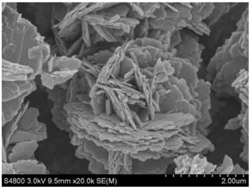 Preparation method of three-dimensional self-assembled flower-like tungsten disulfide electrode material