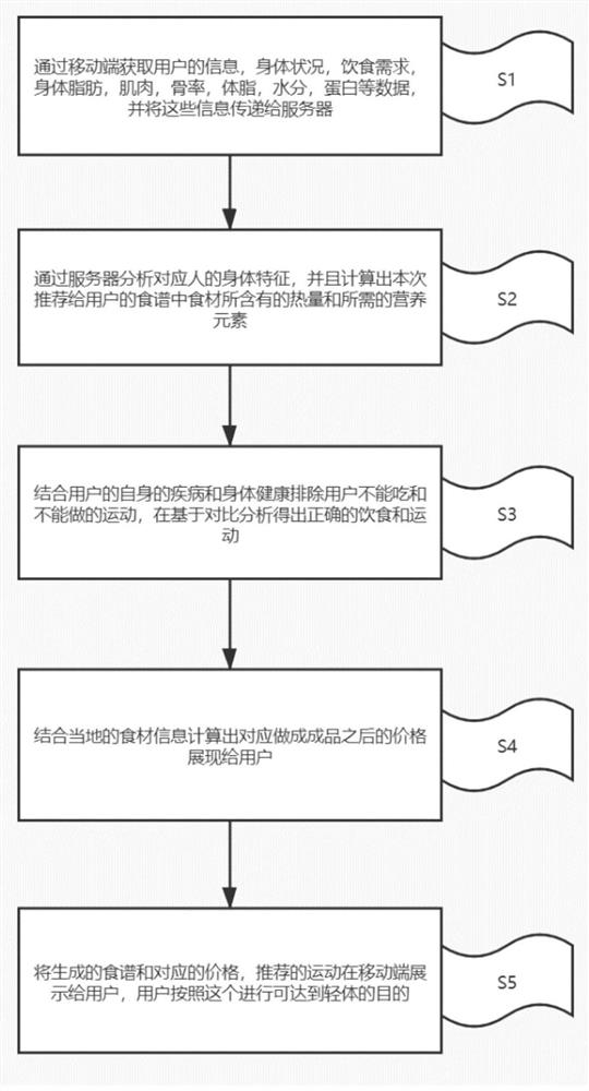 Intelligent light diet scheme recommendation method and device