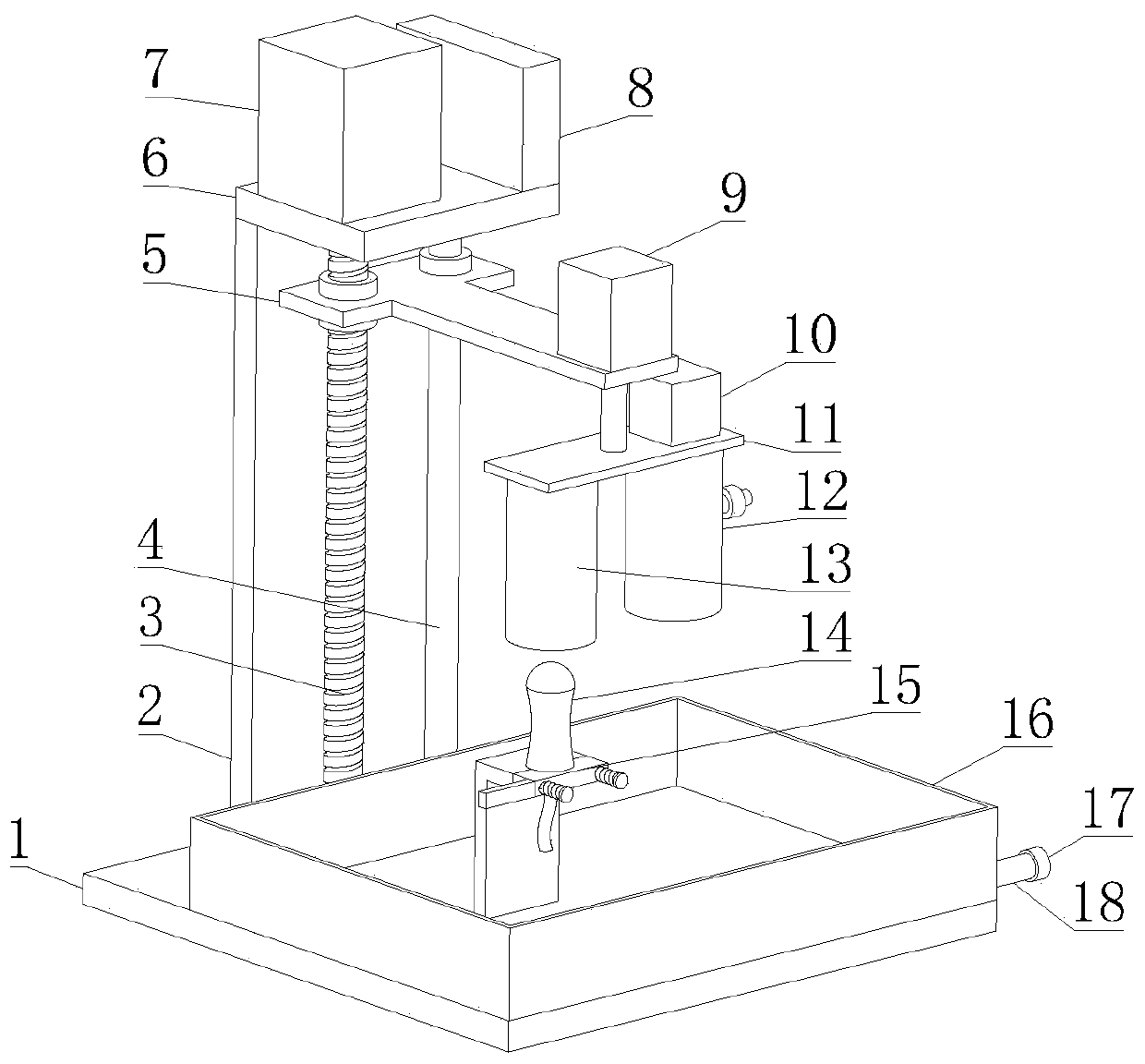 Ultrasonic probe cleaning and disinfecting device