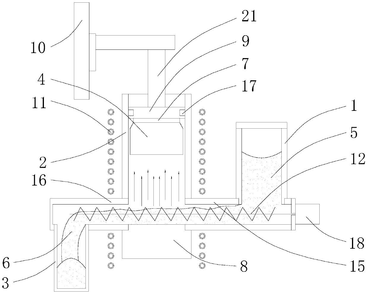 Silicon carbide single crystal continuous growth device and growth method thereof