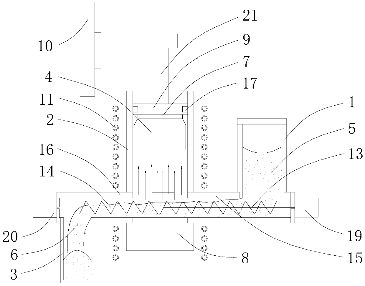 Silicon carbide single crystal continuous growth device and growth method thereof