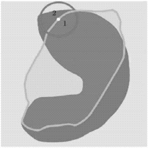 Narrowband constraint-based local segmentation method for geometric activity contour model image